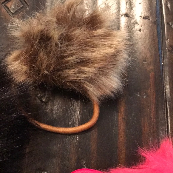 Selling as trio! Black, Pink, and Brown Pom Pom. - Picture 3 of 4